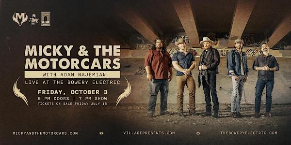 Micky & The Motocars w/ Adam Najemia at Bowery Electric