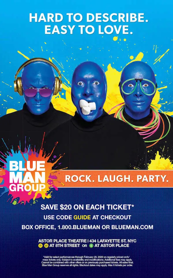 Blue Man Group, Discount NYC Tickets