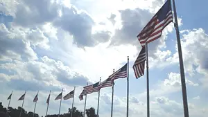 Washington, DC; American flags; USA