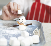 how to make a marshmallow snowman