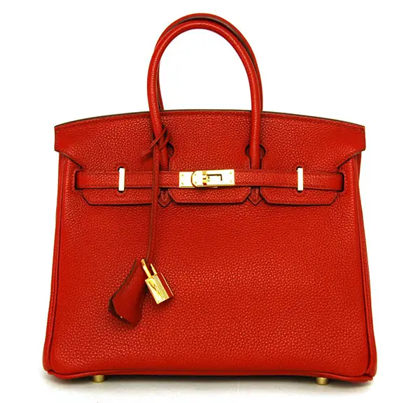 Herm&egrave;s 35cm Red Togo Leather Birkin Bag