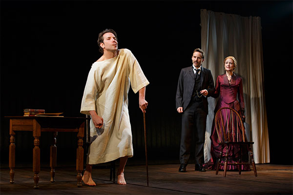 Bradley Cooper with Patricia Clarkson and Alessandro Nivola in the Elephant Man on Broadway