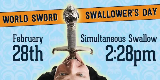 Ripley's Times Square Hosts Sword Swallowing Day