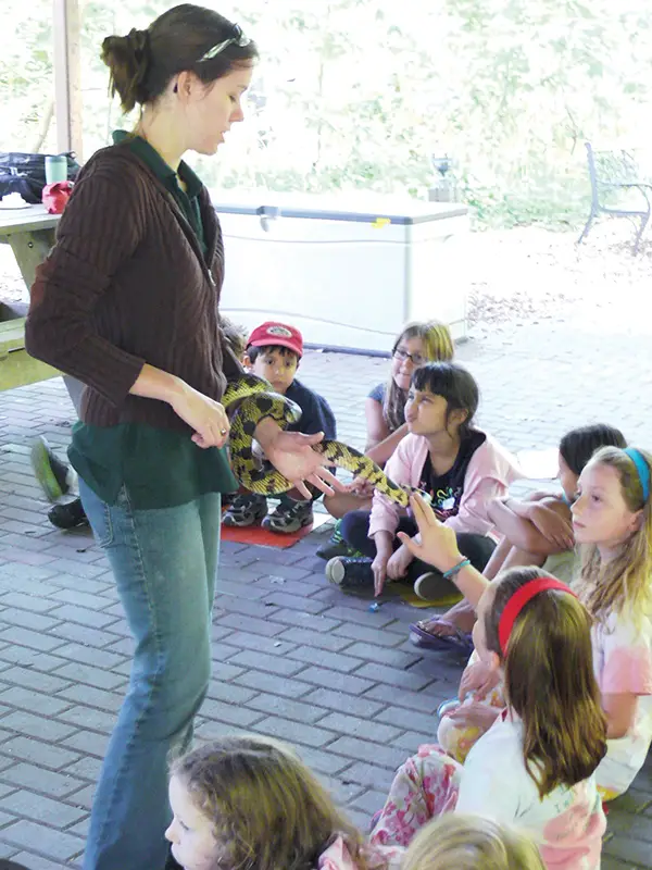 snake presentation at tenafly nature center