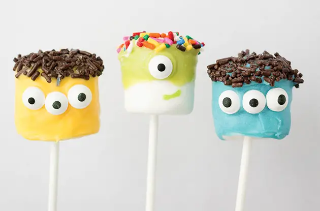 monster marshmallow pops
