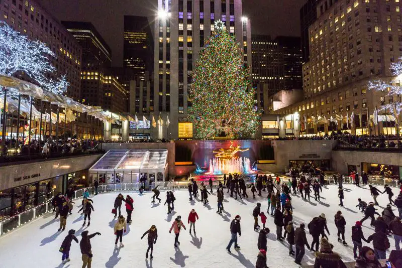 rockefeller center rink tree