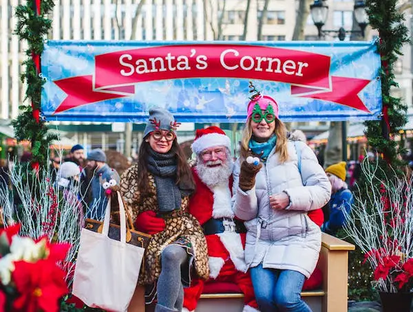 Santa's Corner Bryant Park 