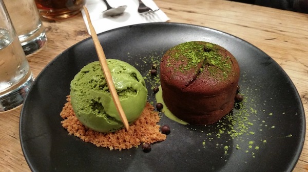 Spot Dessert Bar's Green Tea Lava Cake 