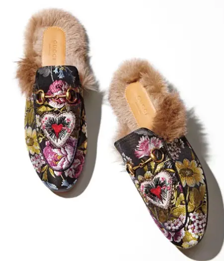 Gucci fur-lined loafers