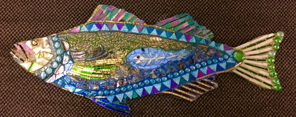 judy negron art mosiac fish