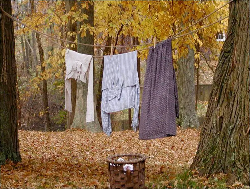 laundry hanging to dry