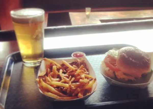 sea witch burger beer fries