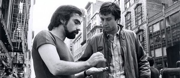 Scorsese Deniro on set of Taxi Driver 