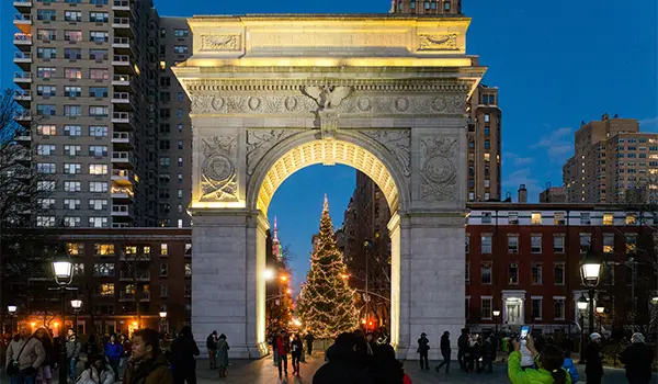 christmas tree washington square park nyc