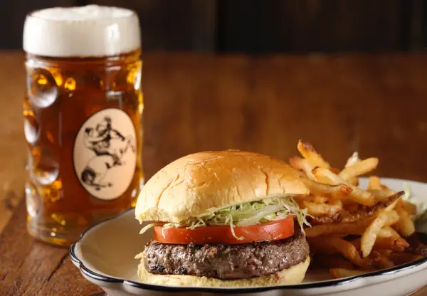 heartland brewery beer burger