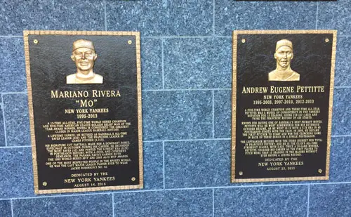Mariano Rivera and Andy Petite Honored at Monument Park in Yankee Stadium