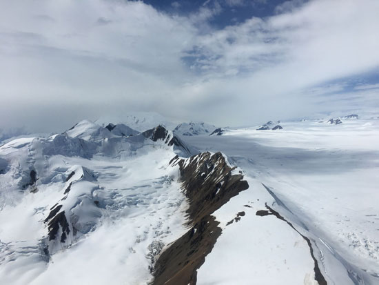 A glacier in Yukon Territory in Canada