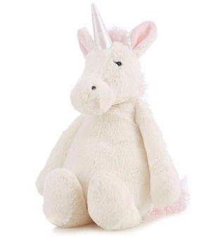 plush unicorn kidding around