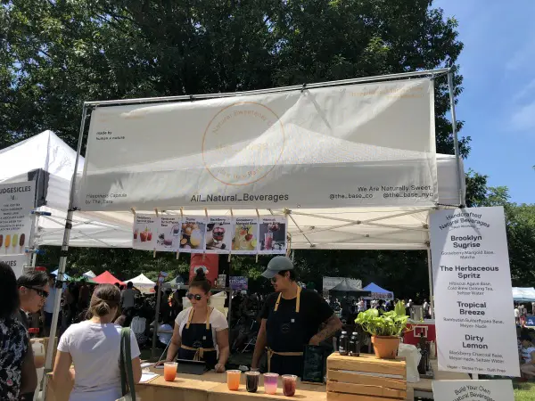 The base all natural beverages at Smorgasburg