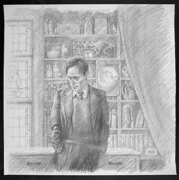 Professor Remus Lupin sketch Jim Kay 