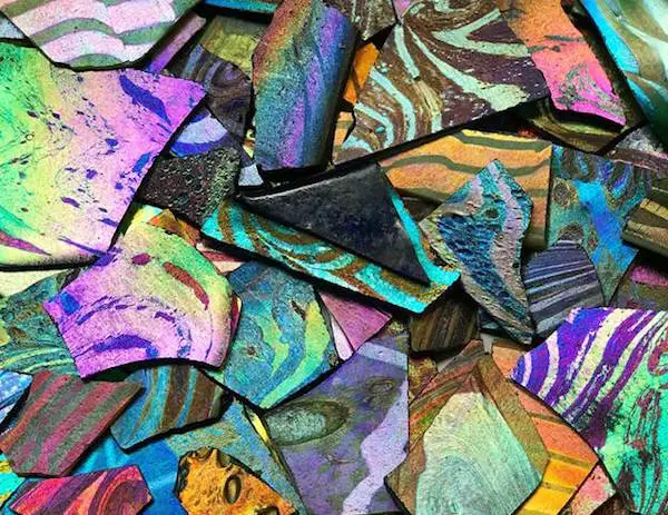 Tiffany Iridescence Glass in Rainbow Hues 