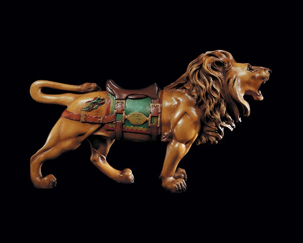 folk art carousel lion