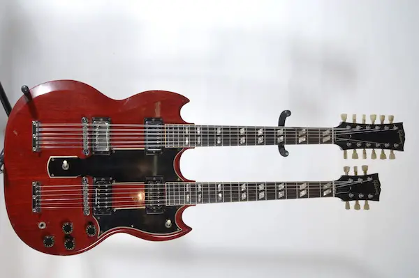 Jimmy Page Double neck Acoustic Electric Guitar Play It Loud Metropolitan Museum of Art 