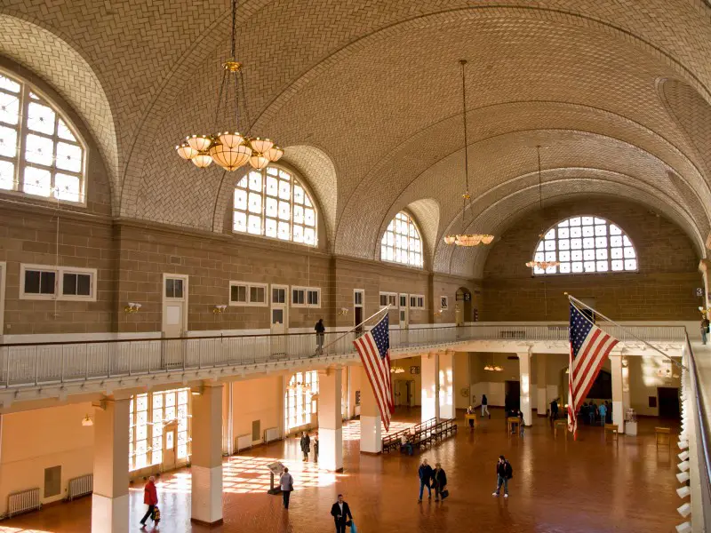 arrivals hall ellis island