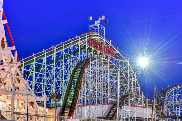 coney island cyclone night