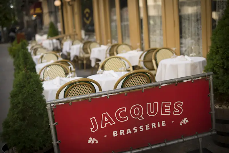 jacques brasserie outdoor dining