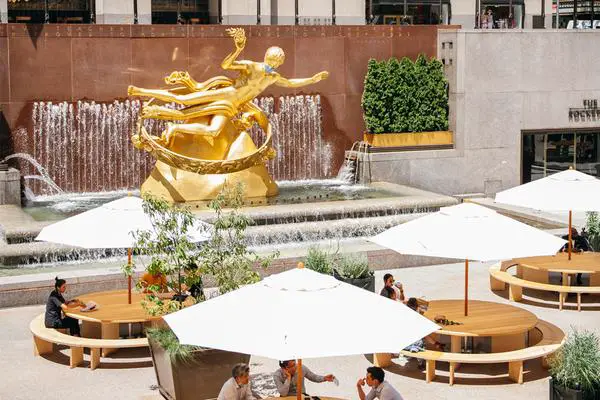 rock center summer rink plaza