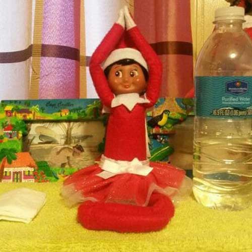 elf on the shelf yoga