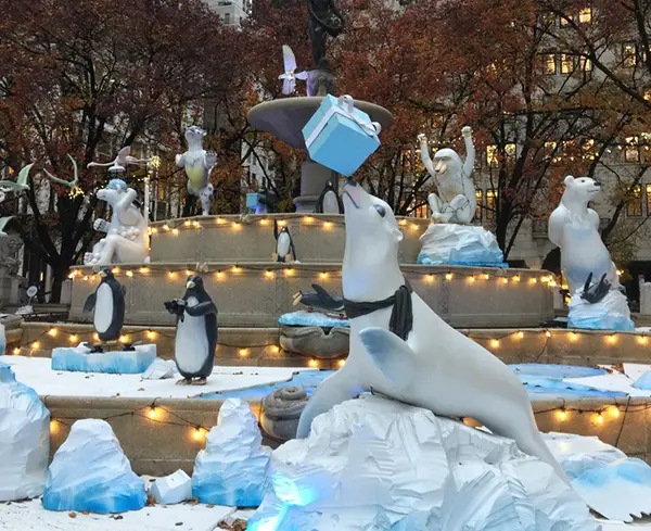 winter pulitzer fountain grand army plaza