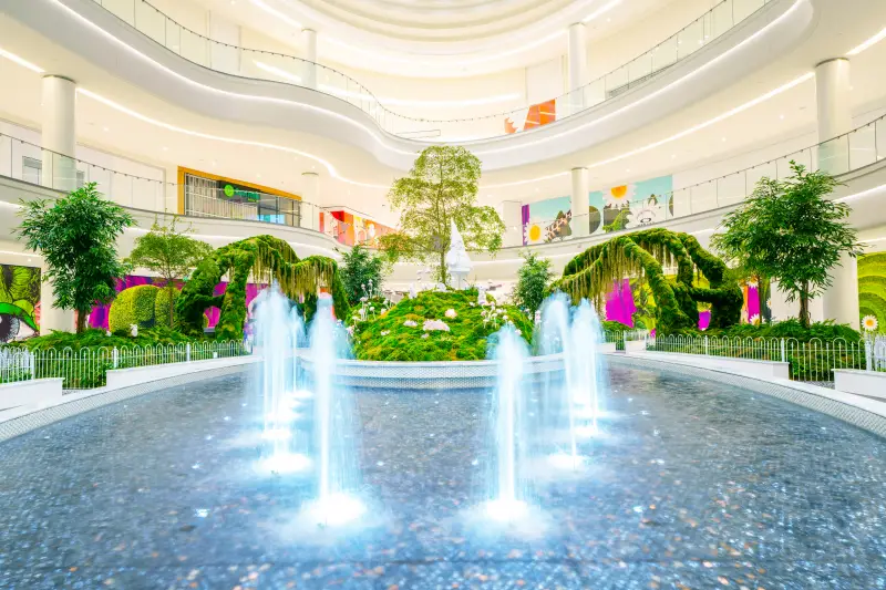 american dream mall fountains