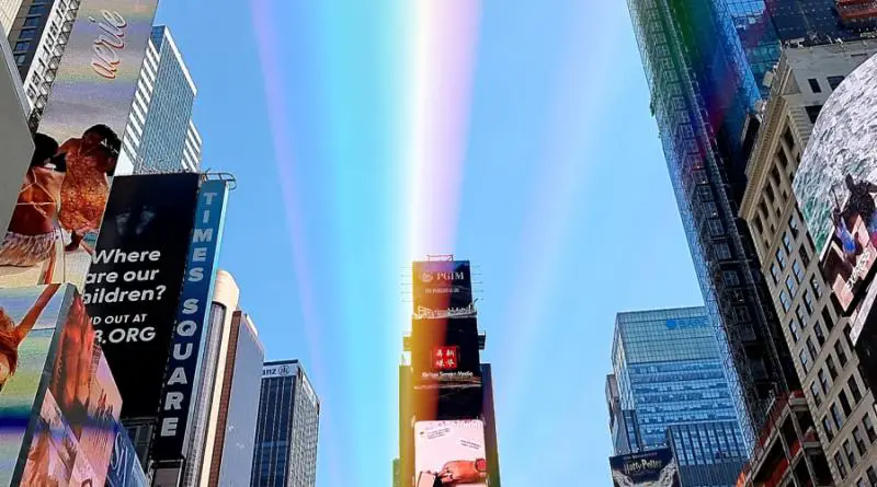 polar rainbow times square