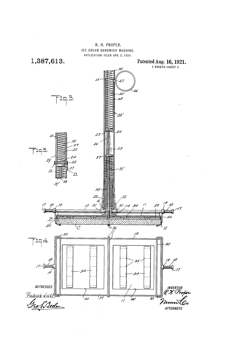 ice cream sandwich patent