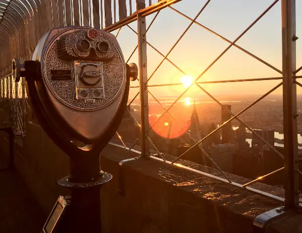 sunrise empire state building observation deck