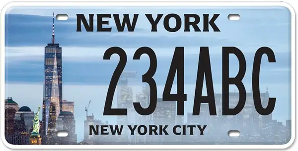new york city new license plate