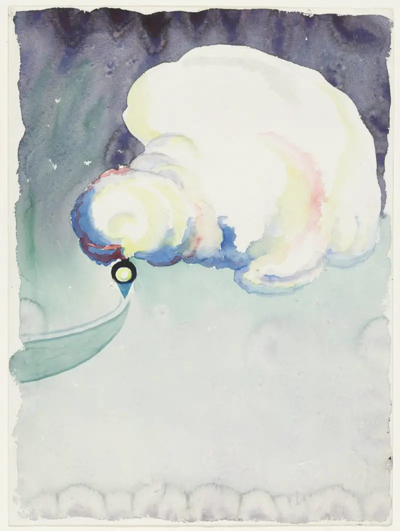 Georgia O'Keeffe Train at Night in the Desert, 1916