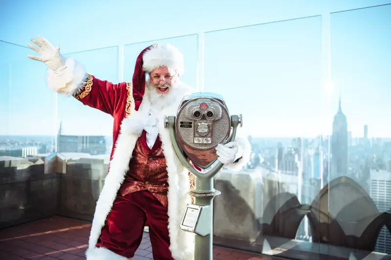 Santa at the Top of the Rock at Rockefeller Center