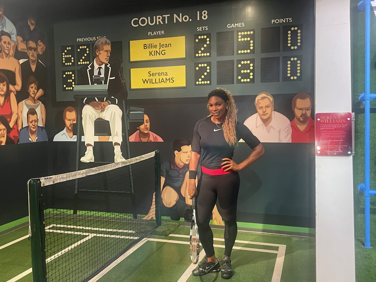 Serena Williams Madame Tussauds wax figure at Madame Tussauds New York