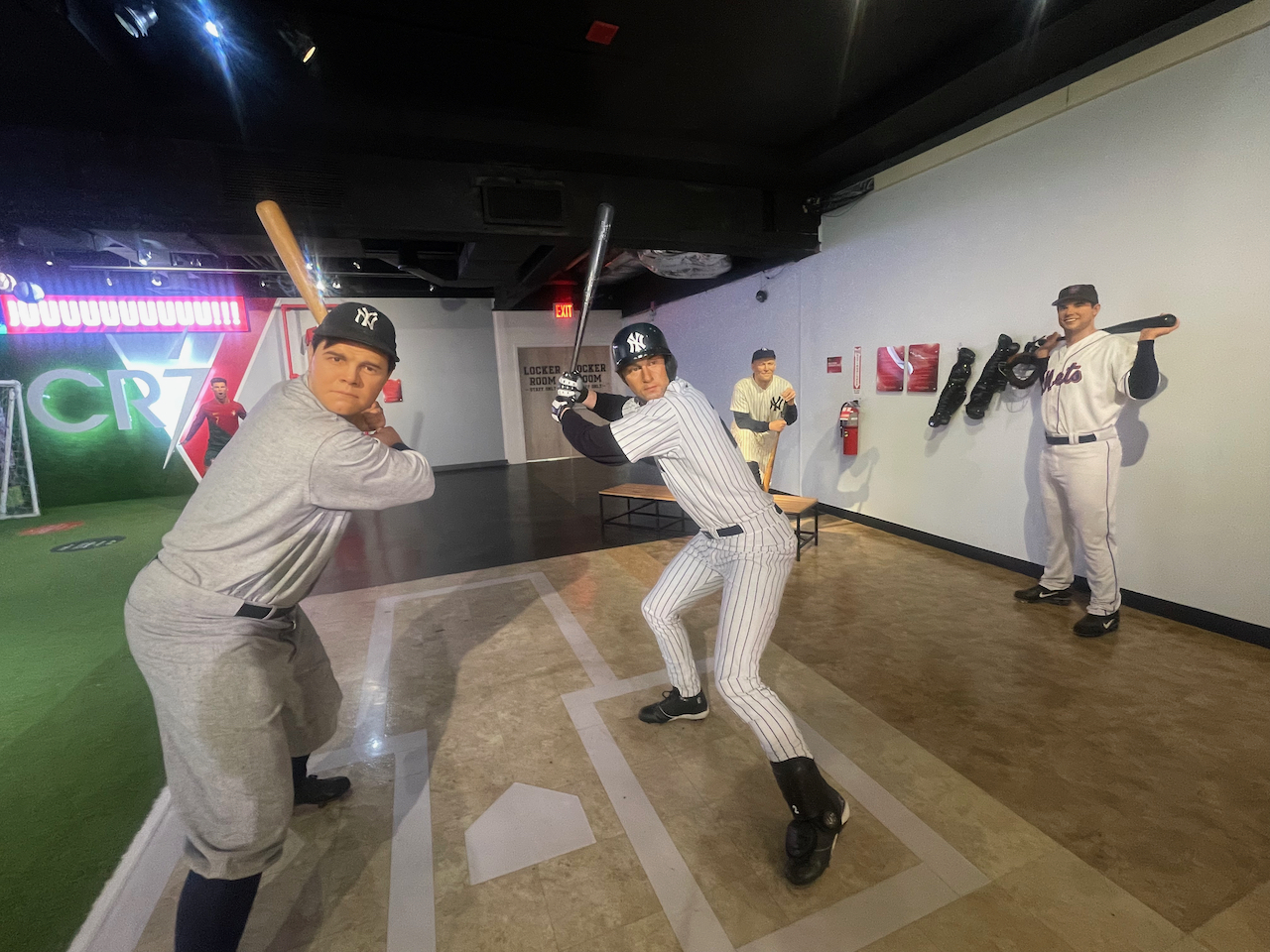 Babe Ruth and MLB legends Madame Tussauds wax figures at Madame Tussauds New York