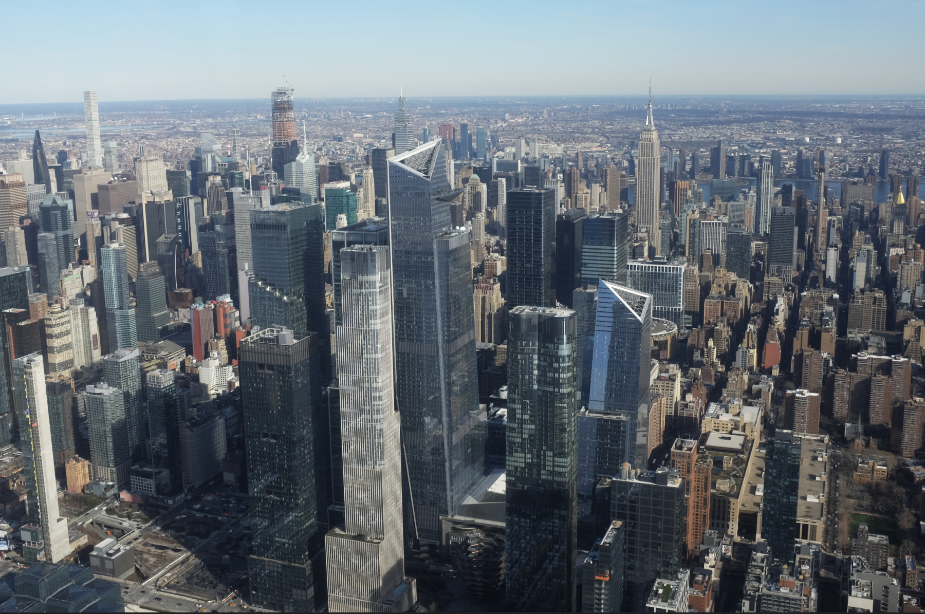hudson yards by heliocpter