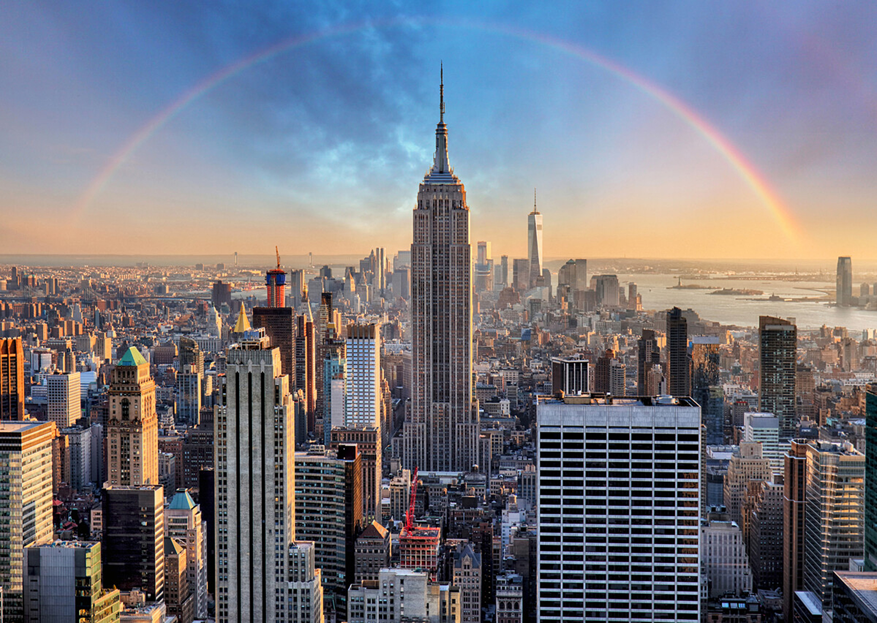 empire state building rainbow