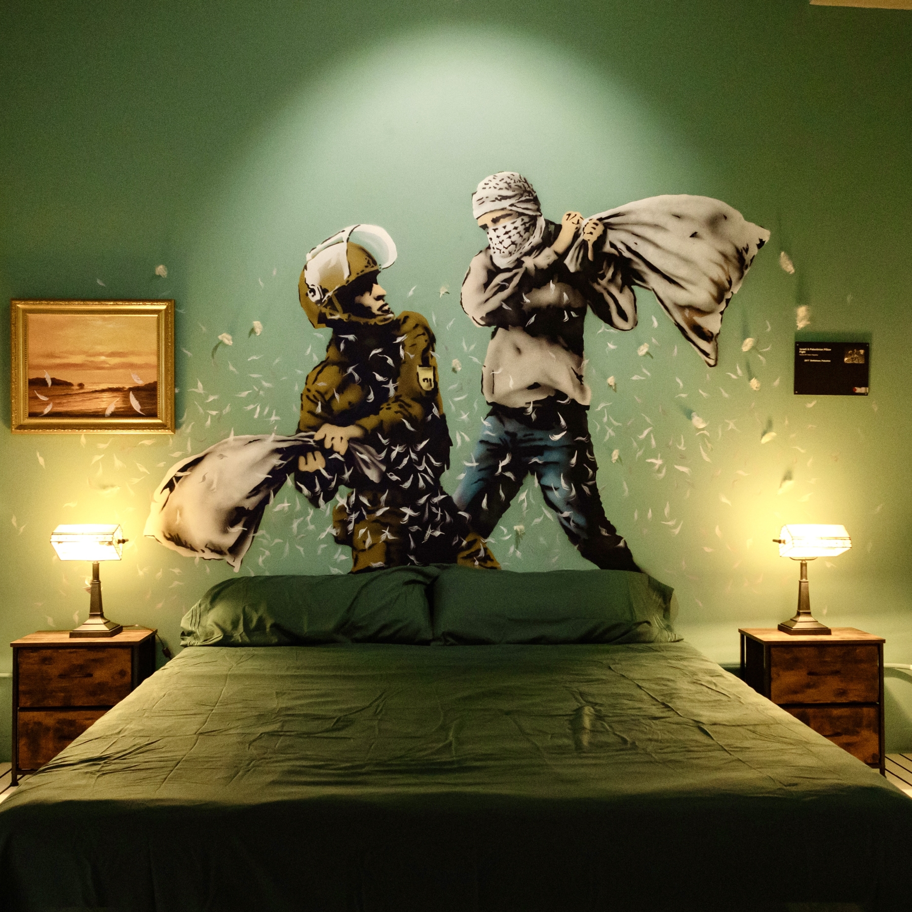 Banksy Israeli Palestinian Pillow Fight