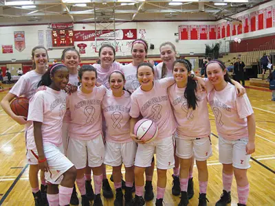 Tappan Zee girls' basketball team, play for a cure