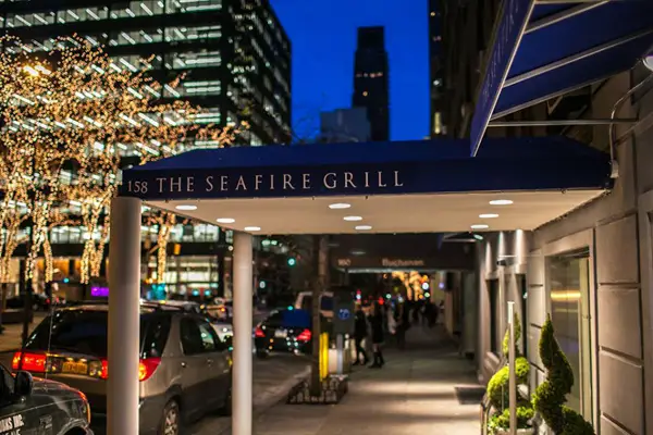 The exterior of The Sea Fire Grill.