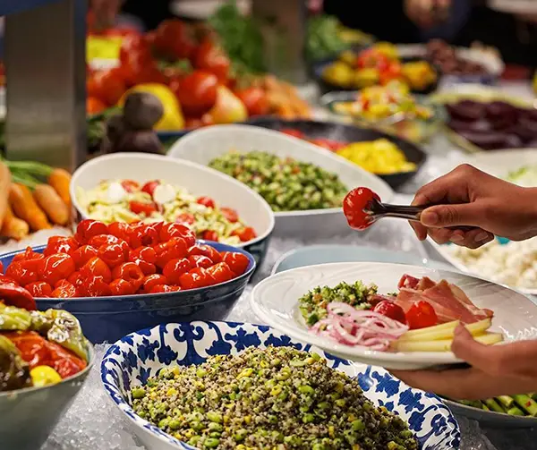 A buffet selection at Fogo de Chão.