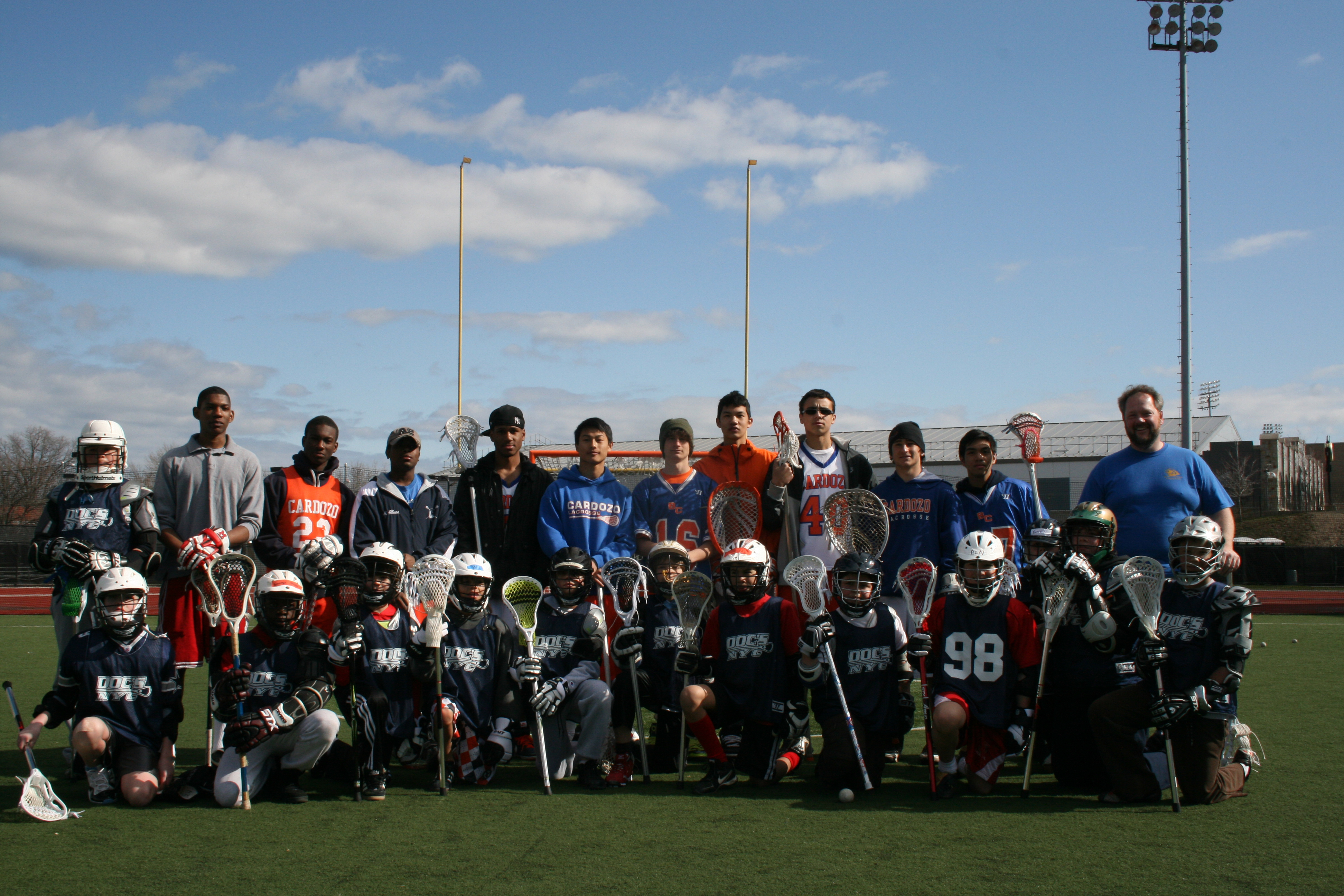 Doc's Queen Lacrosse program after their first session March 2011.