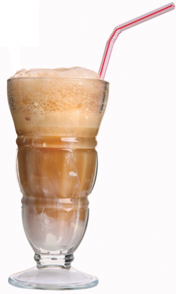 rootbeer float with one straw